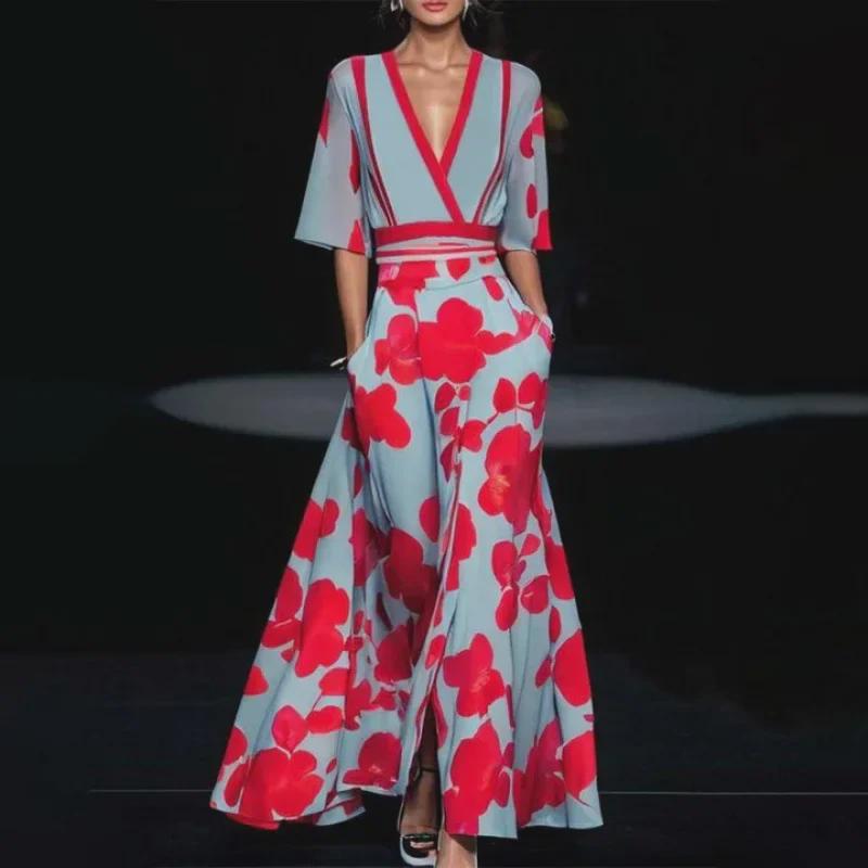 

2024 Women s Printed Pleated Belted Commuter Dress L сірий колір