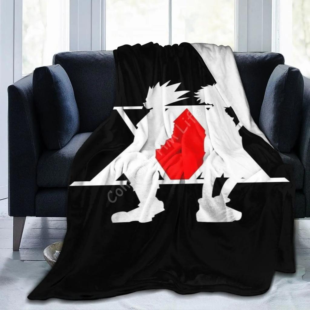 Hunter X Hunter 3D Print Fluffy Blanket Classic Japanese Anime Custom Blanket Soft Warm Lightweight Teens Kids Throw Blanket