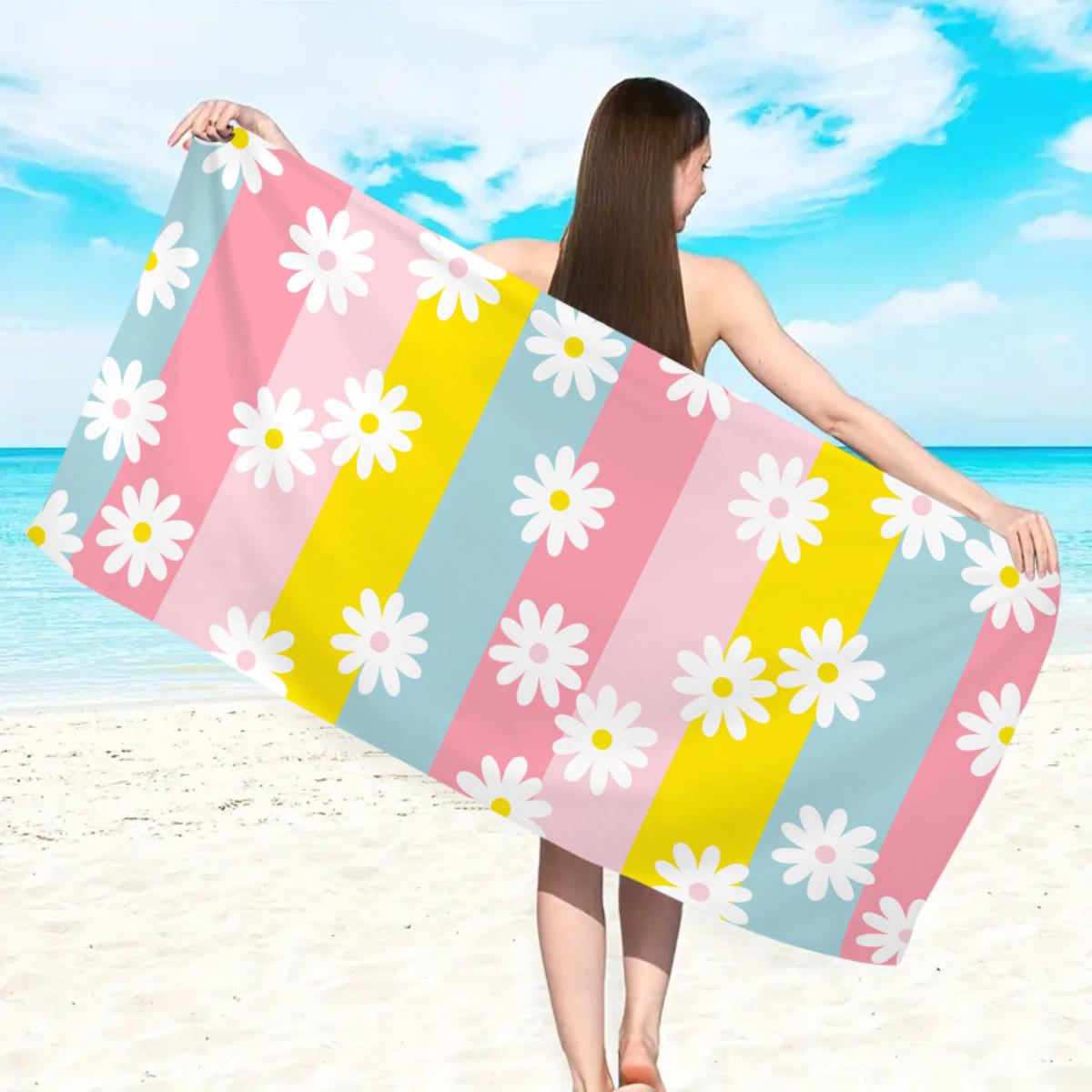 Popular Microfiber Beach Towel Absorbent Swimming Bath Towel Thickened 250 Grams Quick-Drying Bath Towel Beach Towel 70*140cm