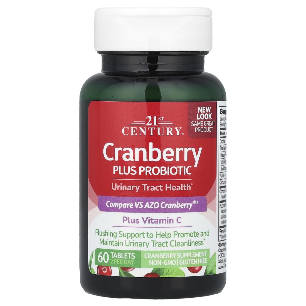 21st Century, Cranberry Plus Probiotic, 60 Tabletten