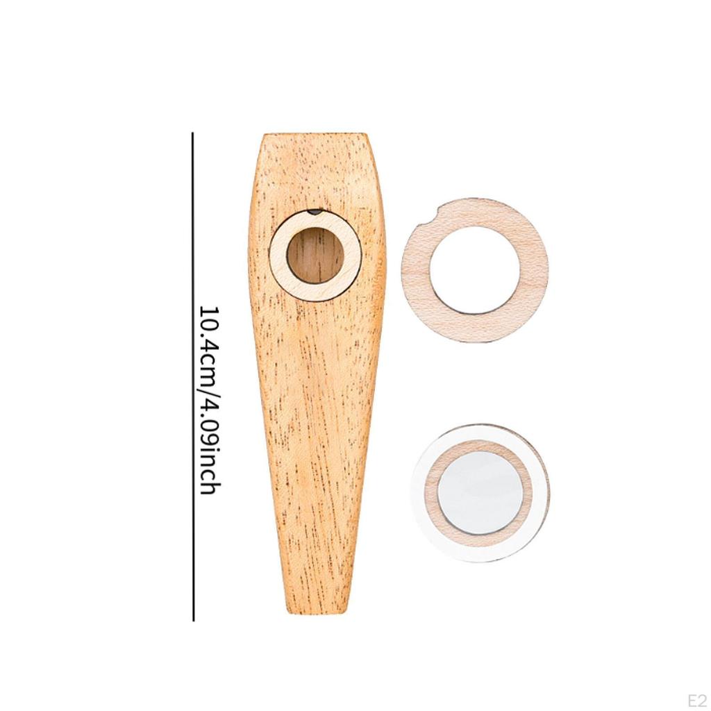 Wooden Kazoo Mouth Kazoos Gift Lightweight Wood Flute Musical Instrument for Guitar Ukulele
