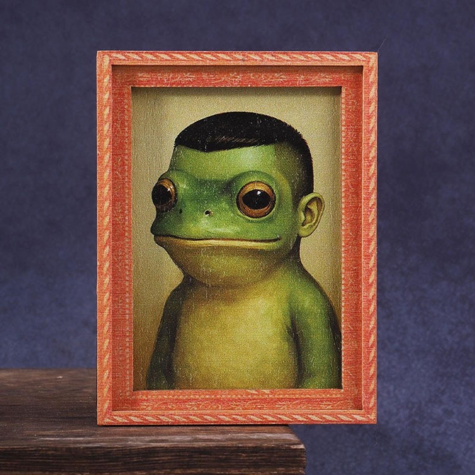 Funny Fridge Magnet,Cute Retro Framed Art Magnet, Funny Retro Art Wooden Magnet Frames With Strong Hold,Quirky Fridge Magnet For Fridge One Size
