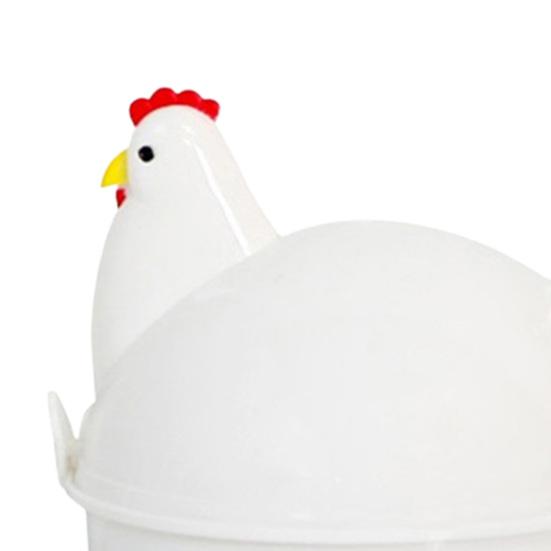 Oven Egg Steamer Hen Shaped Reusable High Capacity Microwave Safe Multifunctional Cooking Food Grade 4 Eggs Poacher