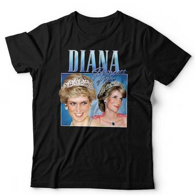 Diana T-Shirt Princess of Wales Wertschätzung Unisex und Kinder Hommage Throwback