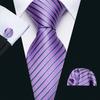Barry.Wang Gift Ties for Men Silk Neck Tie Handkerchief Cufflinks Boutonniere Tie Clip with Gift Box