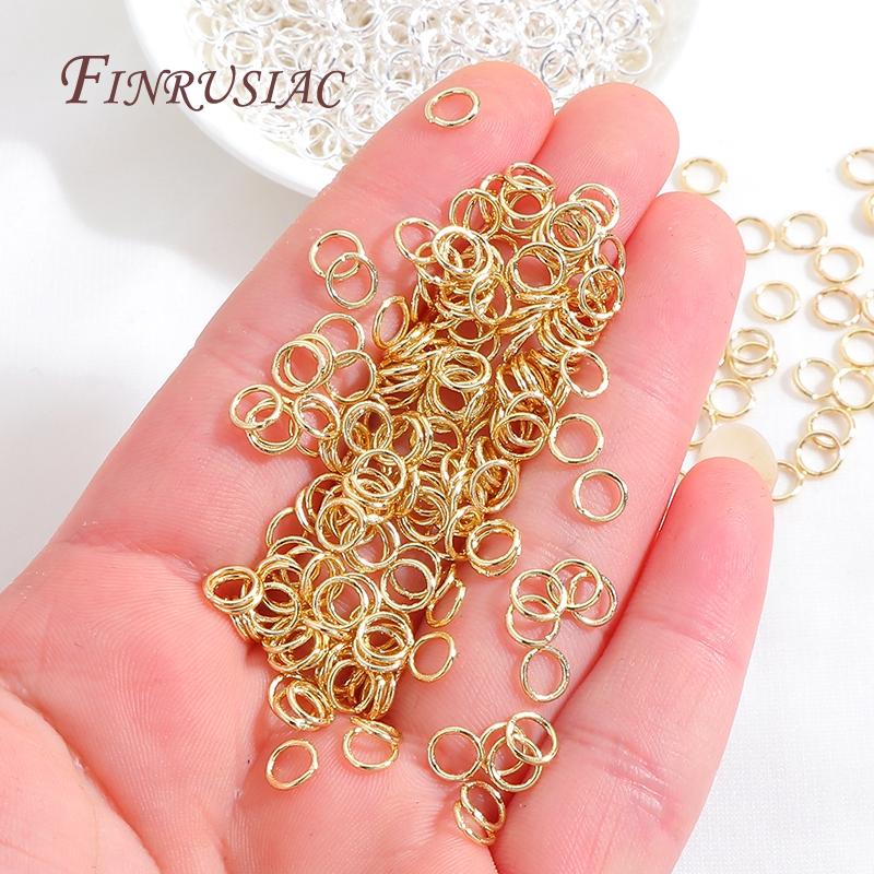 200Pcs/lot Connecting Rings For Jewelry 18K Gold Plated Open Jump Rings For Chains,DIY Jewelry Making Supplies,Metal Split Ring