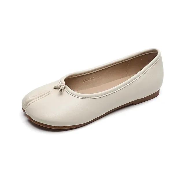 Kadın Düz Ayakkabılar Tabi Ninja Ayakkabılar Gümüş Mary Janes Tabi Ninja Düz Ayakkabılar Bölünmüş Burunlu Terlikler Yumuşak Tabanlı Loafer'lar Zapatillas Mujer Beden 43