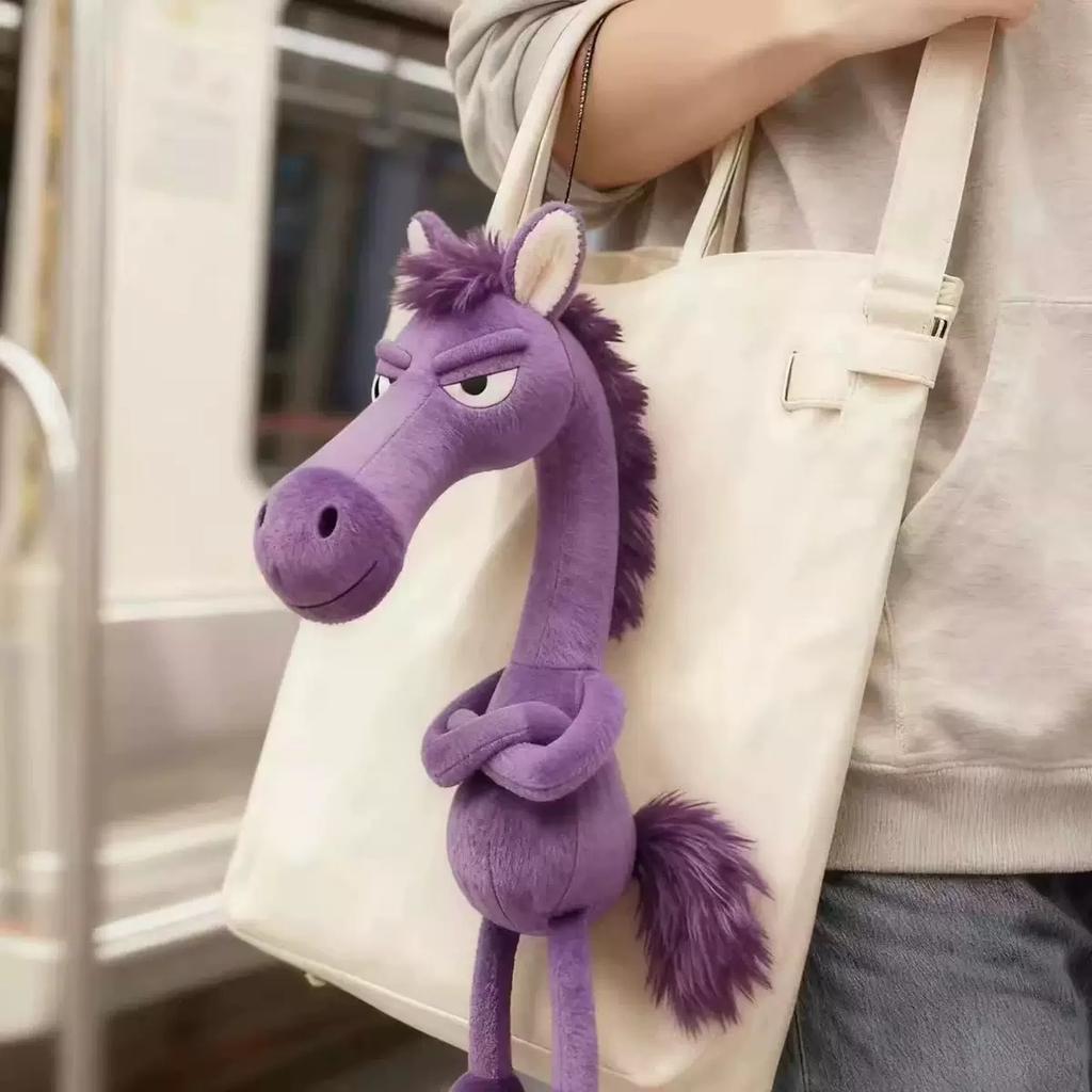 Non-Toxic Black Horse Keychain Plush Toy Backpack Pendant Decoration Year Of The Horse Plush Toy New Year'S Gifts For Children And Children 1Pcs