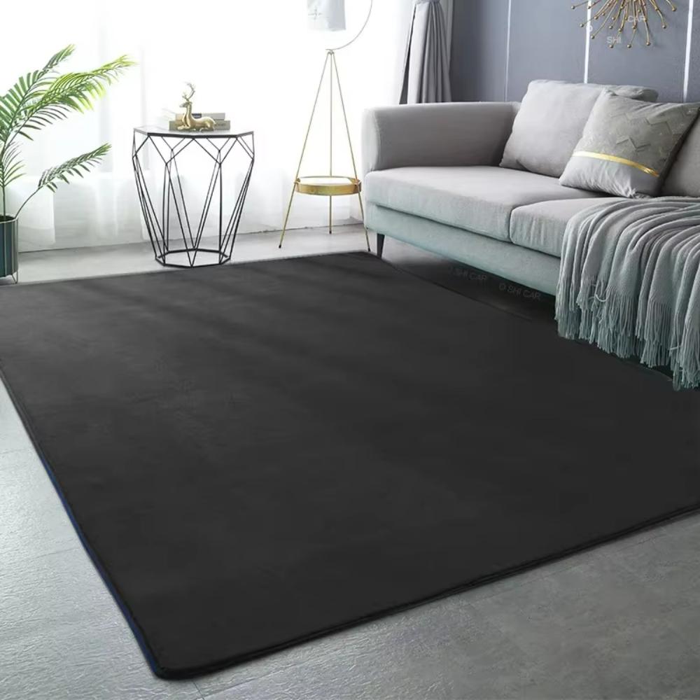 Minimalist Solid Color Carpet Living Room Decor Sofa Rug Bedroom Bedside Sofa Rug Lounge Coffee Table Floor Mat Home Apartment