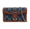 [Pre-Owned] Dionysus Tiger Head Buckle Logo Denim And Leather Chain Shoulder Bag - Very Good #1YNXFNR