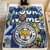 Custom Name,Leicester City FC Printed Flannel Blanket, soft throw for bedroom sofa, washable, Christmas present, great gift.