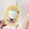 PVC Data Cable Storage Bag Transparent Dolls Outdoor Bag Plush Dolls Storage Pouch  for 13cm Dolls