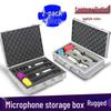 KTV Portable Wireless Microphone Storage: 2-Piece Aluminum Case for Handheld & Lavalier Mics.