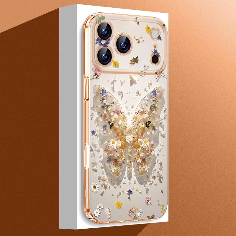 

Multi-color Butterfly Pattern Case For iPhone 17 Pro Max Funda iPhone 16 15 14 13 Pro Max 11 Clear PC Back Slim Hard Cover iPhone 11 прозорий