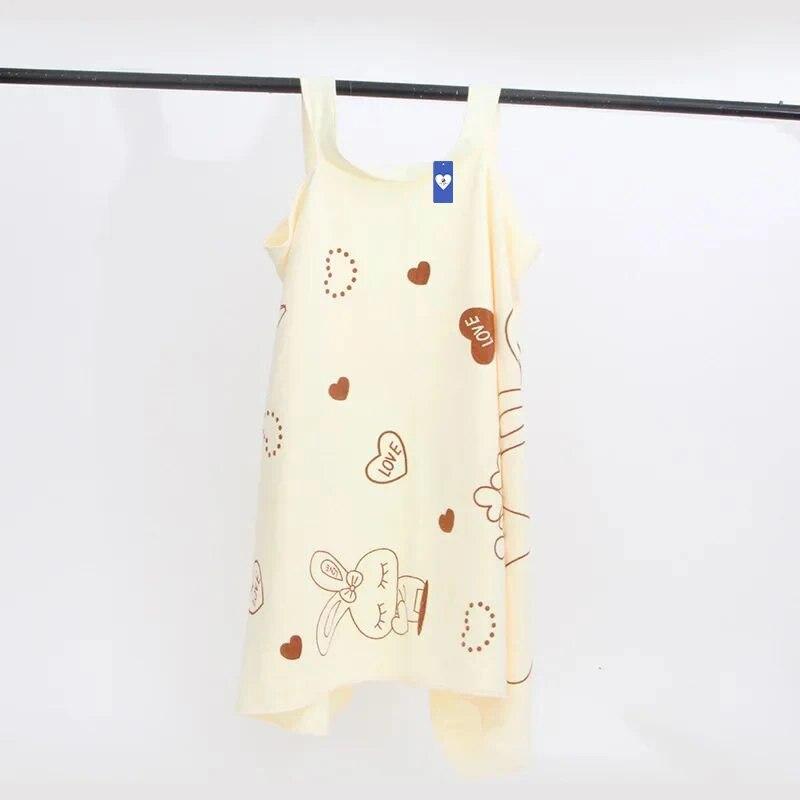 Wearable Bath Towel Love Rabbit Increase Thickened Adult Women Wipe Chest Bath Skirt Absorbent Sweat Steam Skirt Sauna