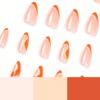 Wear Armor, French Simple Nail Piece, Wear Nail Orange Line Nail Art Finished Fake Nail Piece Nails