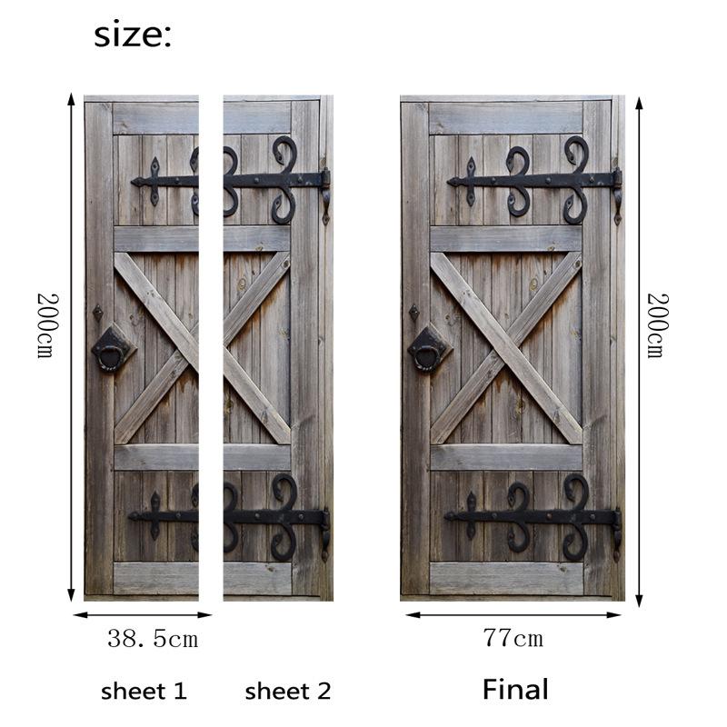 Landscape Door Stickers 3D Removable Self Adhesive Sticker Natural Scenery Wallpaper PVC Art Murals for Doors Modern Home Decor
