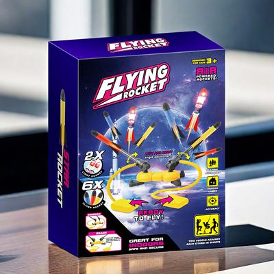 Science Enlightenment Double Athletic Rocket Launching Toys Outdoor Party Multiplayer Fun Interactive Toys
