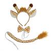 Festival Party Hairy Giraffe Hair Hoop Tail Tie Set Headband Halloween Christmas Costume Cosplay Headwear