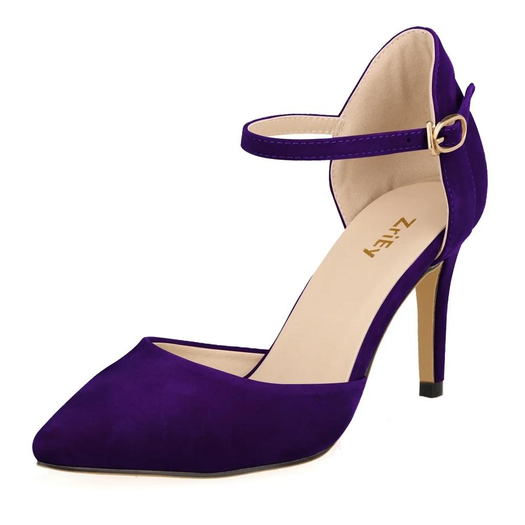 Women Sandals Summer High Heels Classic Elegant Pumps Fashion Red Heeled Woman Ankle Straps Office Party Wedding Shoes Big Size