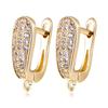 Copper-Plated White Gold Micro-Set Zircon Snake Ear Cuff with Diamond Accents - Snake-Shaped DIY Earring Accessories