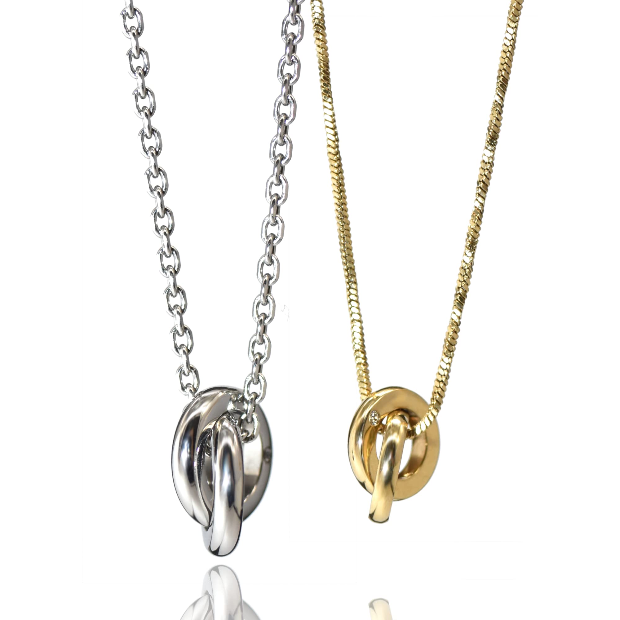 

Пара тонкого намиста LHME з подвійним кільцем Пара намиста Хірургічна нержавіюча сталь Проти алергії Срібло Золото (Дружній до металу) Жіночі Чоловічі