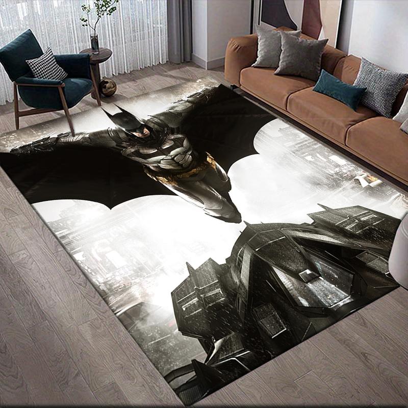 Batman Dark Style Square Area Rug, Non-Slip Floor Mat for Home Office, Perfect Gift for Fans.chl