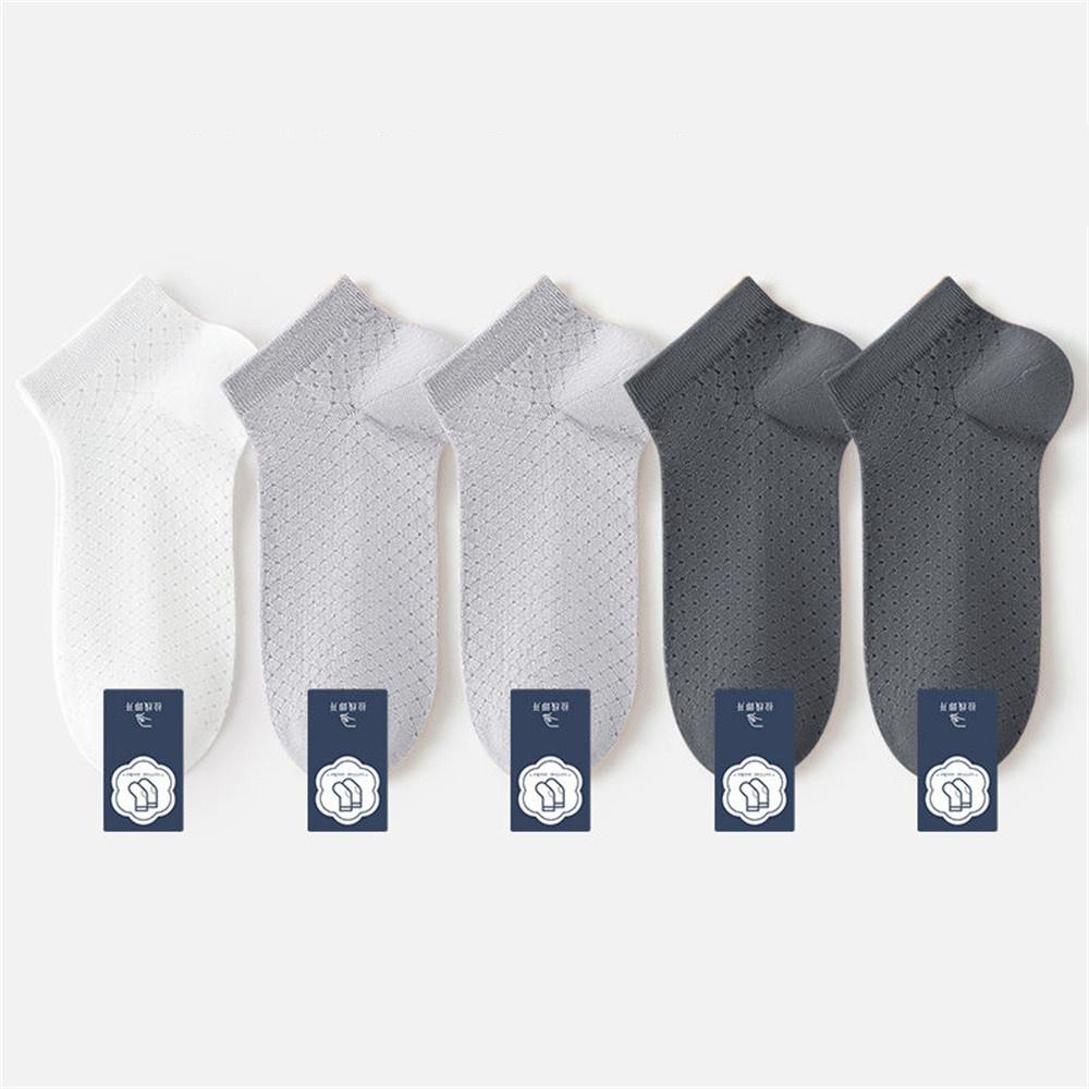 5 Pairs/Set Men Cotton Socks Summer Ultra Thin Breathable Mesh Sport Sock Quick-dry Deodorization Low Tube Ankle Socks Fast Send