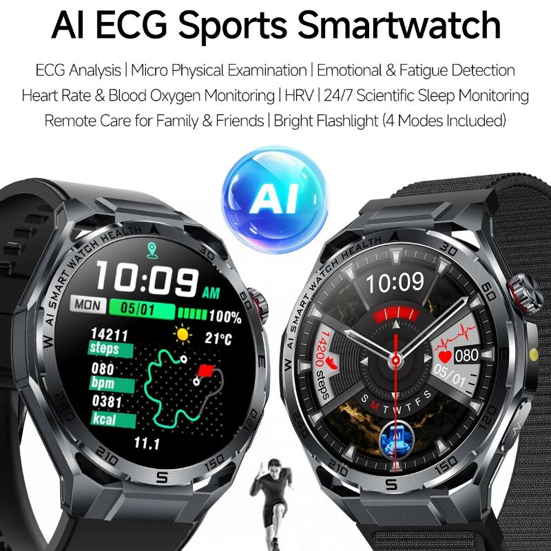 2026 New ECG+PPG Body Fat Analysis Health Smart Watch Uric Acid BP Blood Oxygen Bluetooth Call HD Screen Sports SmartWatch for Men Women