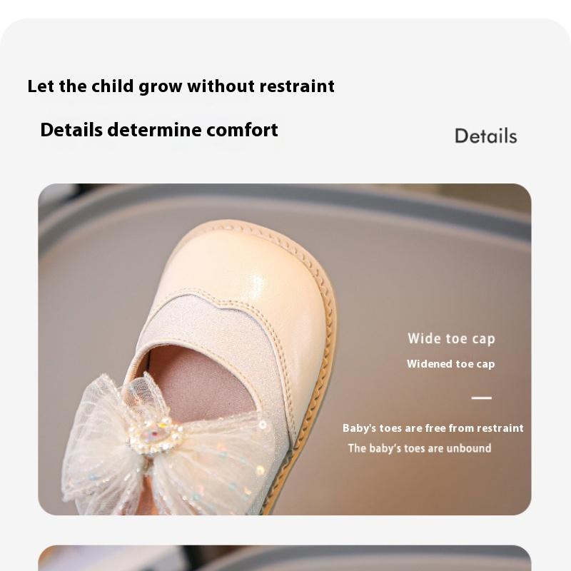 Spring and autumn new style fashionable little girl dance comfortable soft sole leather shoes