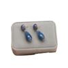 Hong Kong Style Retro High-End Blue Drop Earrings for Women