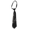 Punk Metal Guitar Chain Tie for Music Lovers and Fashion Enthusiasts Adjustable Pre Tied Necktie for Concerts Parties
