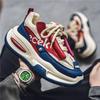 Fashion Men's Designer Shoes Brand Chunky Sneakers Two-tone Lace Up Casual Shoes for Men Fashion Student Vulcanized Zapatillas Hombre