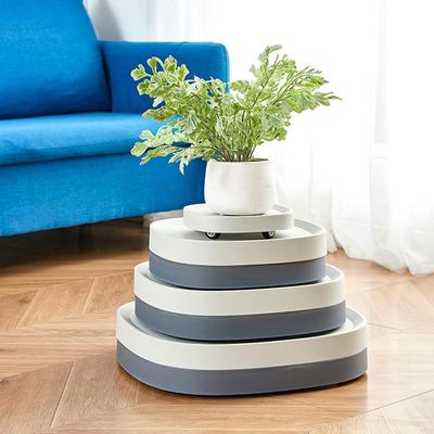 Non-Slip Flower Pot Mobile Tray Heavy Duty Rolling Plant Tray Universal Wheel Mobile Base  Indoor