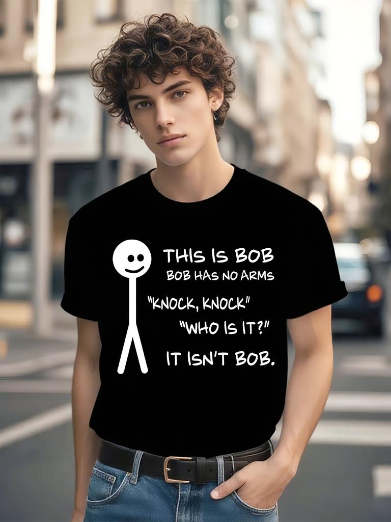 Funny Knock Knock Joke Tshirt - This Is Bob/Bob Has No Ar...