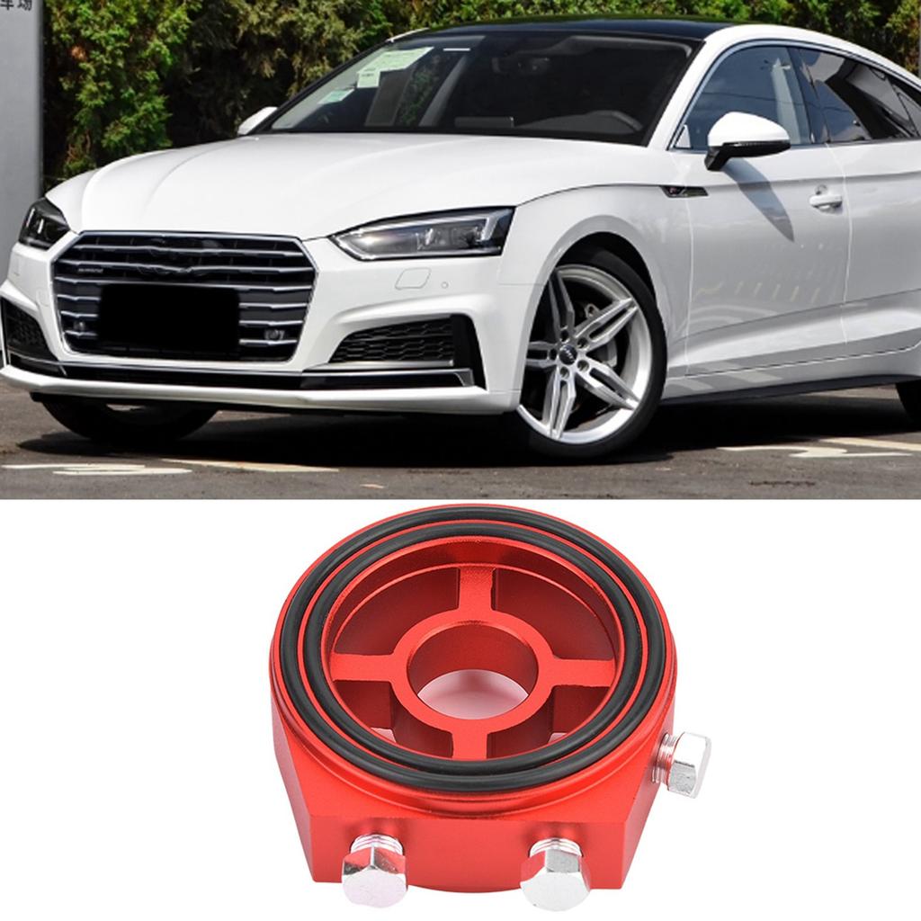 Universal Aluminum Oil Filter Cooler Sandwiched Plate Oil Pressure Temp Gauge Adapter Kit