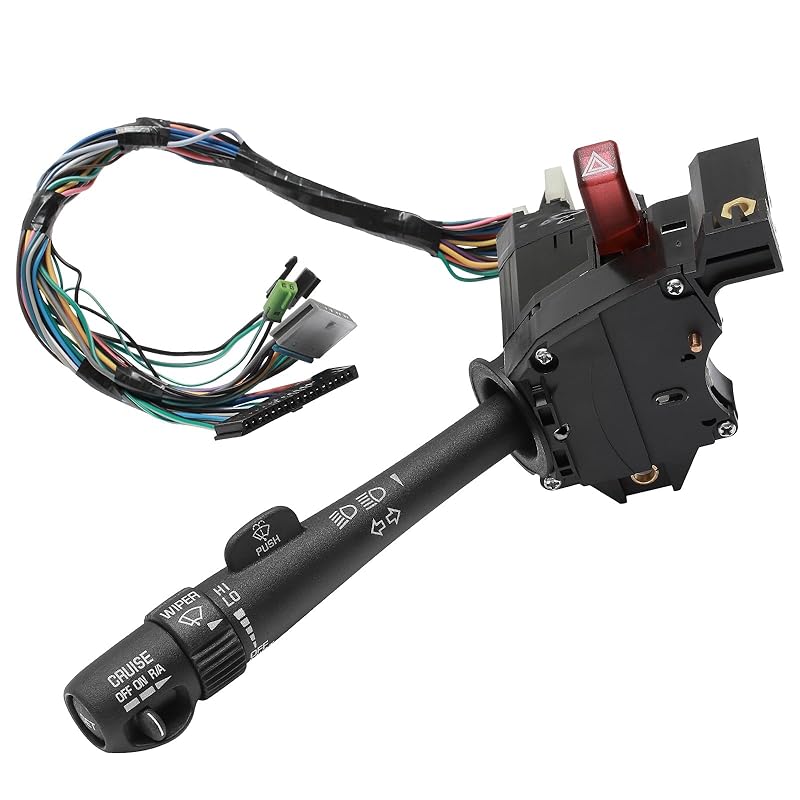 Multi-Function Combination Switch Gray For | 1995-2002 Chevy Tahoe S10 GMC C1500 K1500 Suburban Yukon & More | Replaces# 2330814, 26100985, 26036312