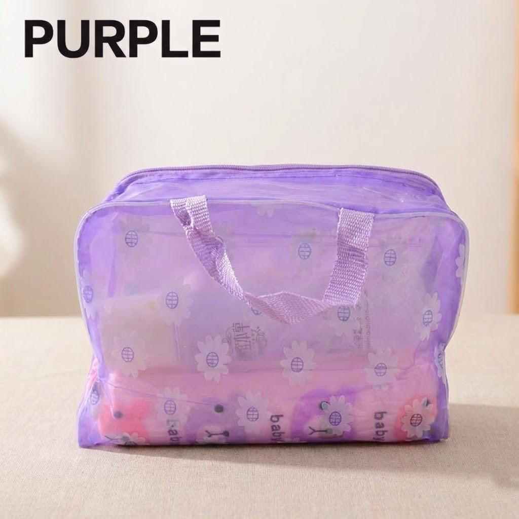

Women s Waterproof PVC Travel Makeup Bag Organizer Toiletry Cosmetic Pouch Storage Luggage Zipper Case фіолетовий