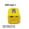 1 Piece Portable Usb+Type-C Output Battery Adapter With Led Light Power Bank Phone Charger For Dewalt 20V Li-Ion Battery