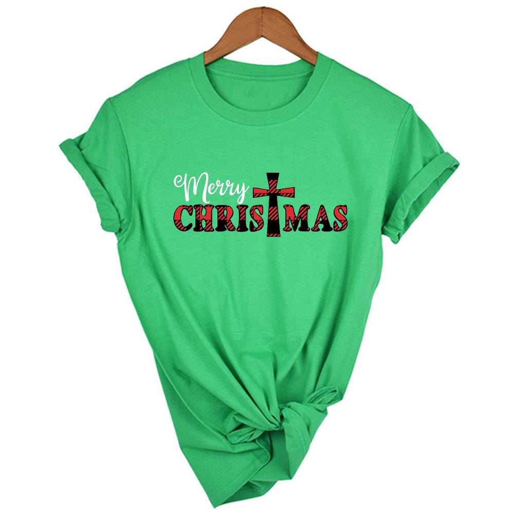 Weihnachts Christliche Frauen Grafik T-Shirts Jesus Glaube Ästhetisch Harajuku T-Shirt Xmas Geschenk T-Shirts