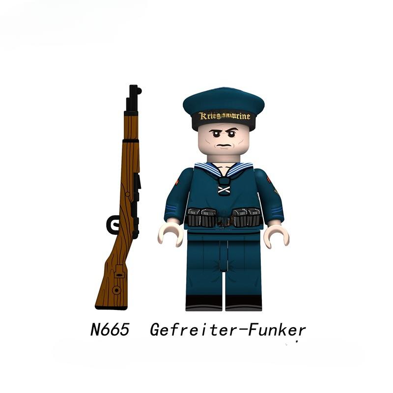 

N661-N666 Капитан ВМФ Командир подводной лодки Матрос Радист Наводчик Модель Конструктор MOC Кирпичики Набор Подарки Игрушки