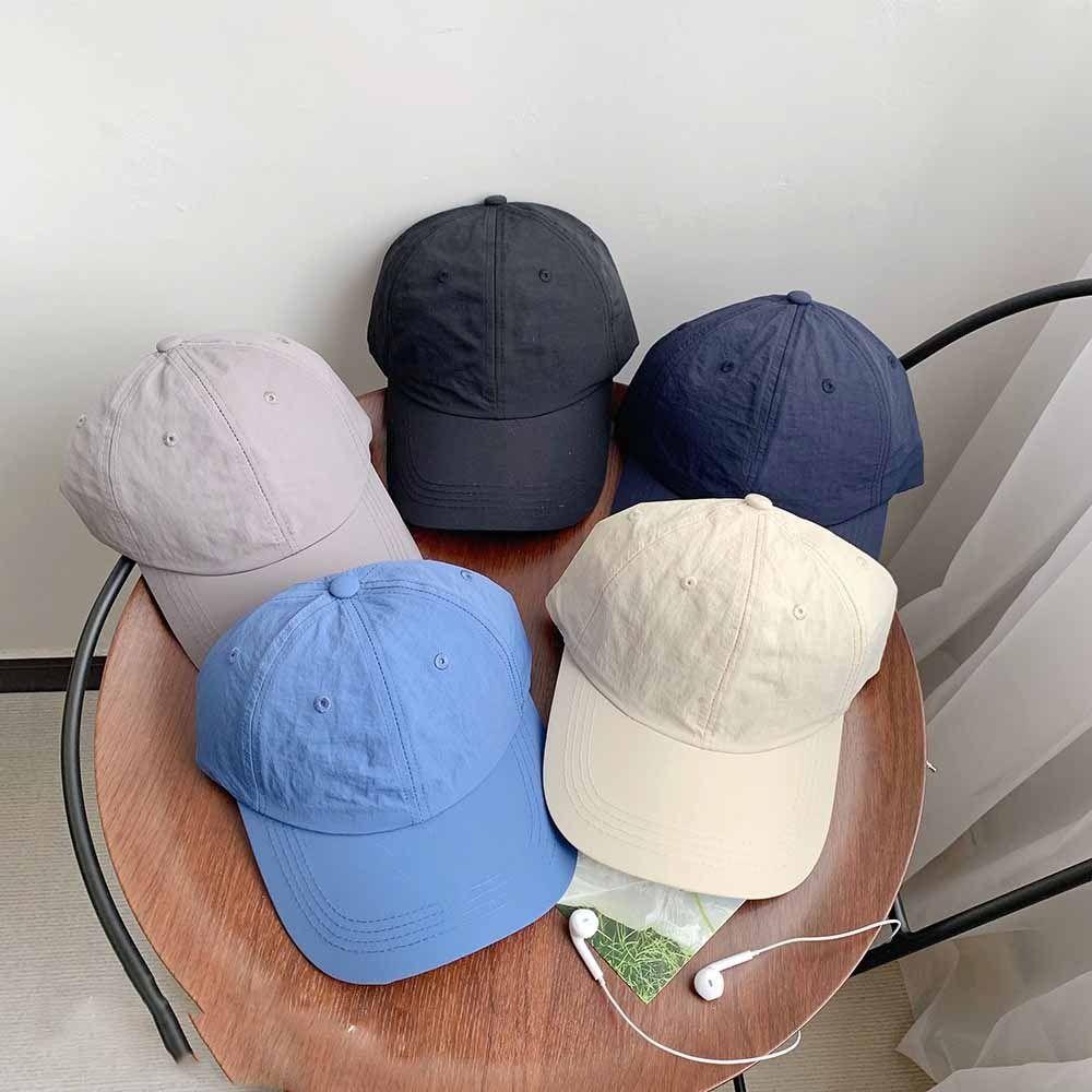 Solid Color Quick-Drying Baseball Cap Anime Peaked Cap Versatile Solid Color Sun Hat  Outdoor