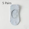 5 Pairs Cotton Silicone Non-slip Yoga Socks Boneless One-piece Mechanism Backless Mesh Short Socks Indoor Anti-odour Sports Socks