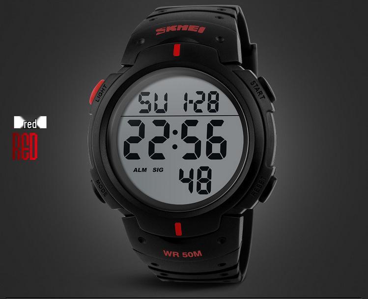 SKMEI 1068 Waterproof Sports Watch: Large Dial, Unisex, Multifunctional for Outdoor & Students