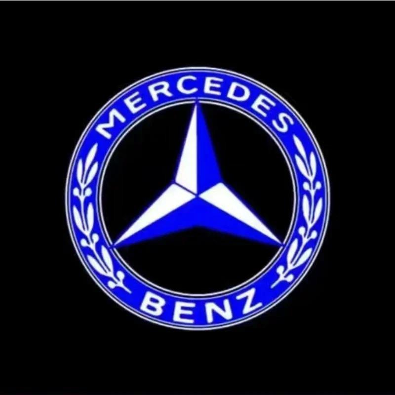 2-4PCS Car Door HD Led Laser Projector Welcome Lamp Suitable For Mercedes-Benz AMG CLA C17 CLS C218 W218 W219 E Class 207 C207.