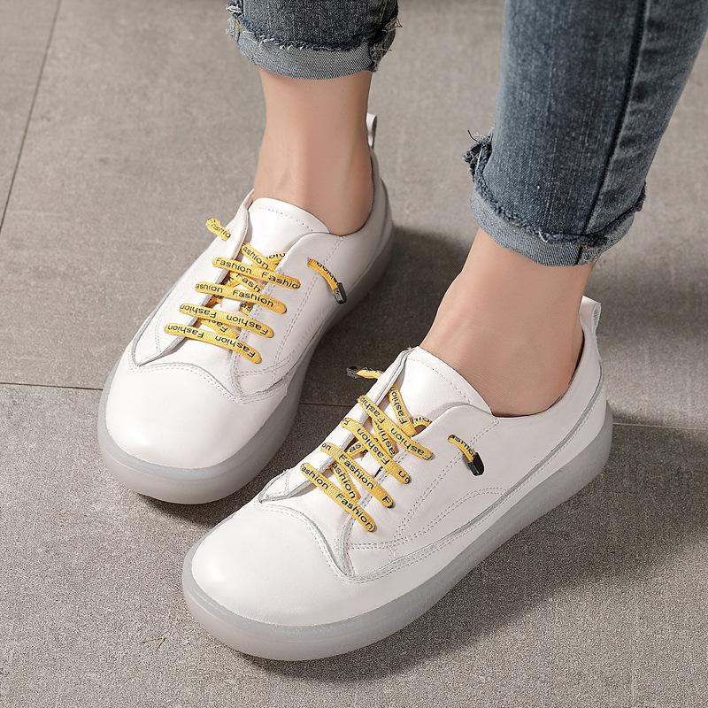 

Leather little white shoes women s four-season flat-soled casual shoes soft leather soft-soled single shoes one pedal lazy shoes 35 білий