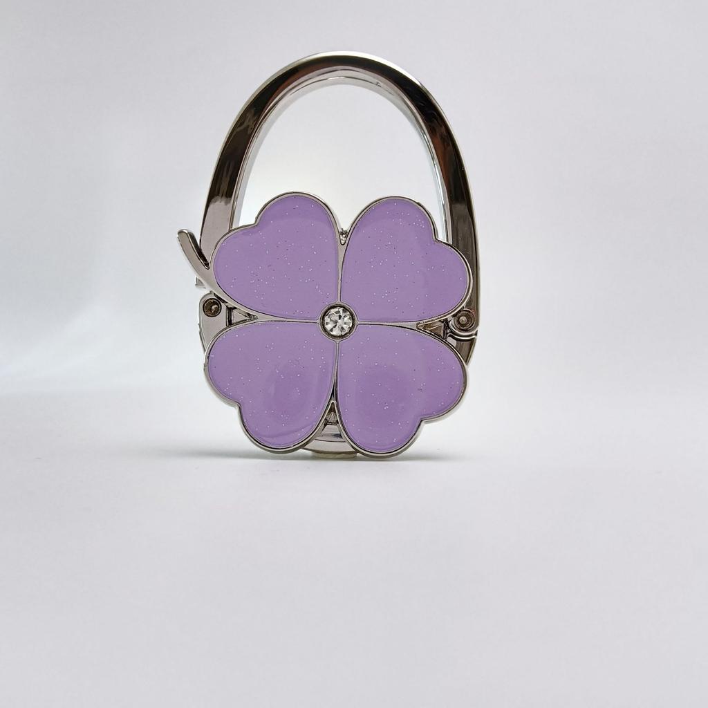 Blumenform Tragbarer Metalltaschenhalter - Faltbarer Handtaschenhaken Winzige Tragbare Haken für Geldbörse Tragetasche Organizer