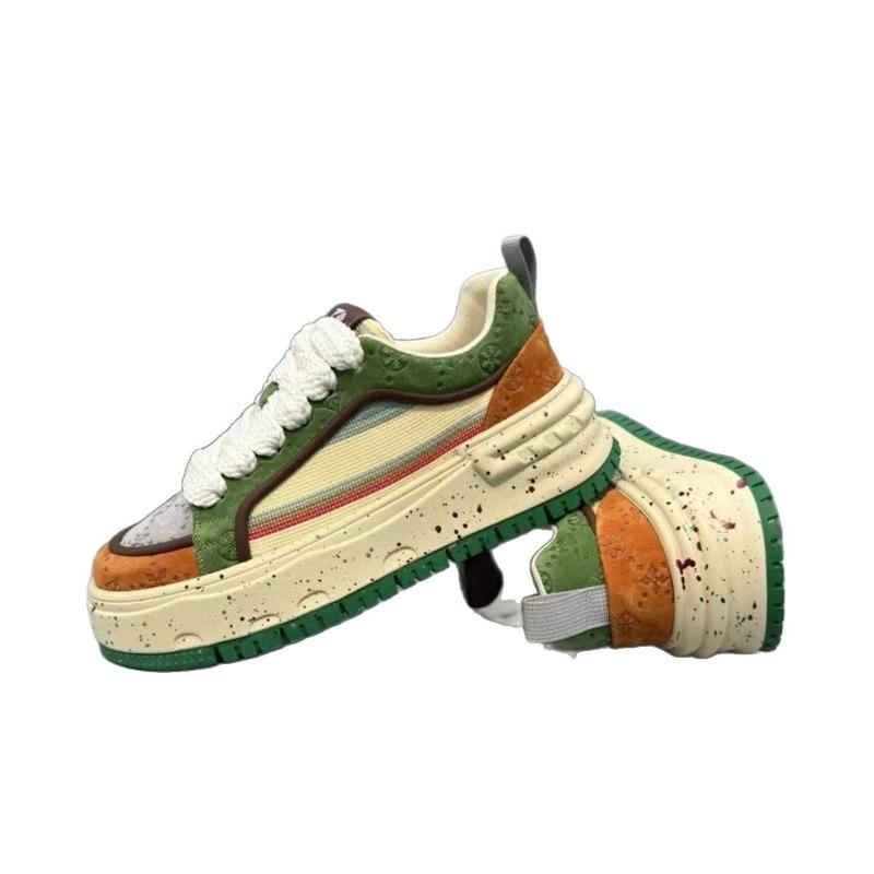 Trendy platform men's shoes autumn new versatile height increase white shoes casual board shoes sports trendy shoes