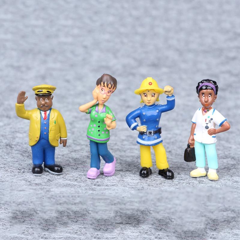 Hochwertige Sam Actionfigur Spielzeug 12er Set Feuerwehr Spielset PVC Puppen für Kinder