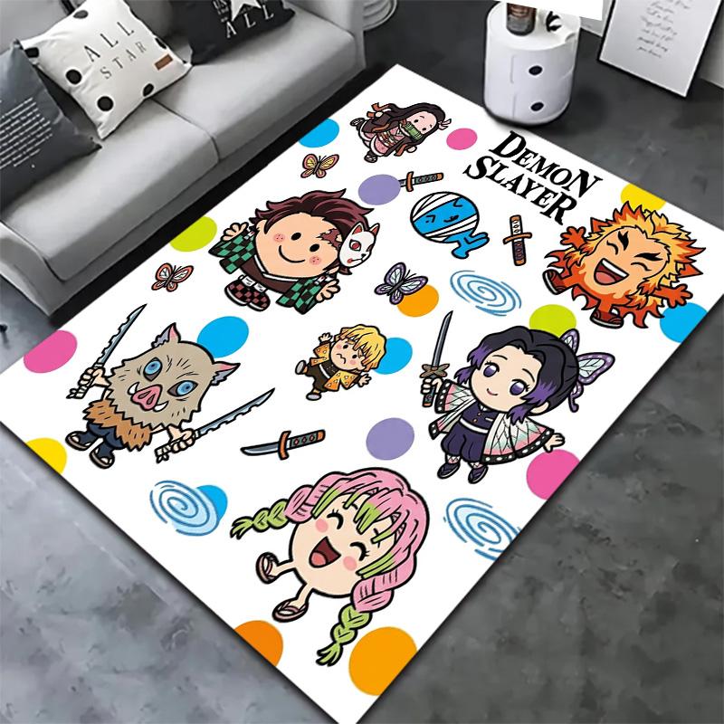 Demon Slayer Carpet Rug For Living Room Bedroom Home Sofa Decoration Kids Play Nonslip Floor Mat
